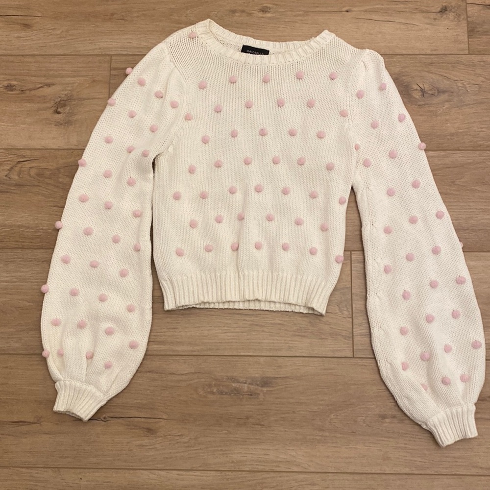 Majorelle Stella sweater in blush dot